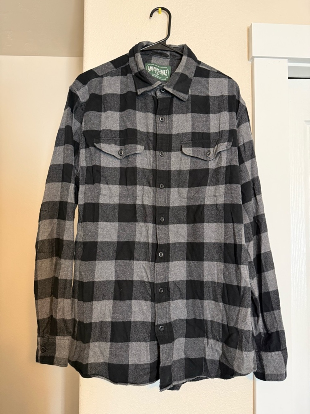 American Eagle Brand Super Soft Flannel Shirt, size: LT